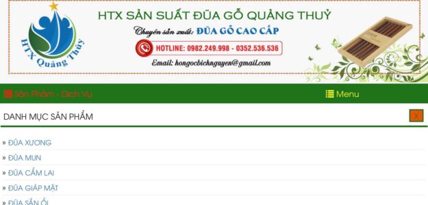 HTX SX Đũa gỗ Quảng Thủy